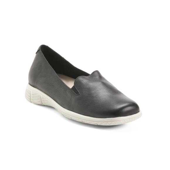 TROTTERS Black Leather Universal Comfort Flats - Picture 1 of 2